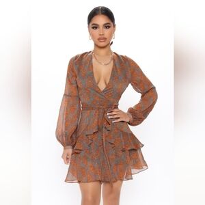 Fashion nova, small, brown/ green
